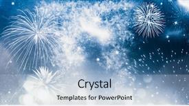  Presentation with fireworks on chinese new year - Slides consisting of pyrotechnic - fireworks at new year background and a light blue colored foreground