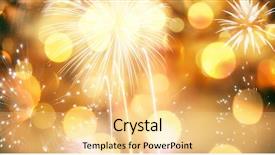  Presentation with card holiday flowers abstract - Beautiful slides featuring pyrotechnics - abstract holiday background - fireworks backdrop and a blonde colored foreground