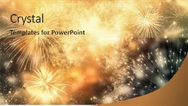  Presentation with fireworks on chinese new year - Beautiful PPT layouts featuring pyrotechnics - fireworks at new year backdrop and a blonde colored foreground