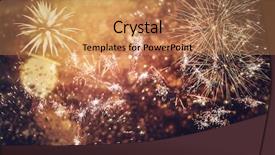  Presentation with fireworks on chinese new year - Theme consisting of pyrotechnics - fireworks at new year background and a coral colored foreground