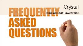  Presentation with questions answers question answer icon - Cool new slide deck with qa - faq - frequently asked questions backdrop and a yellow colored foreground