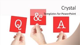  Presentation with elderly care helping hands - Audience pleasing presentation theme consisting of qa - q and a written backdrop and a white colored foreground