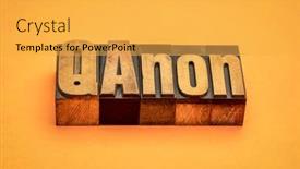  Presentation with conspiracy theory - Amazing slide deck having qanon-word-abstract-in-vintage backdrop and a yellow colored foreground