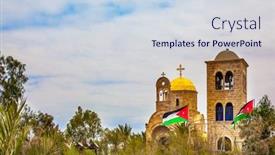  Presentation with jesus christ - Cool new slide deck with qasr-el-yahud backdrop and a sky blue colored foreground