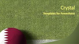  Presentation with qatar - Amazing presentation having qatar ball in a soccer backdrop and a tawny brown colored foreground