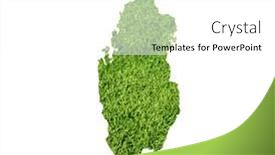  Presentation with qatar - Presentation theme consisting of qatar-map-from-green-grass background and a white colored foreground