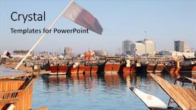  Presentation with qatar flag - Cool new theme with qatar with the national flag backdrop and a  colored foreground