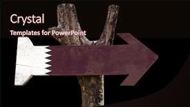  Presentation with qatar flag - Slides having qatar wooden sign isolated background and a wine colored foreground