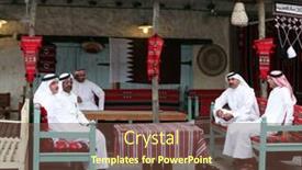 Presentation with qatar flag - Slides consisting of qatari-arab-nationals-relaxing background and a tawny brown colored foreground
