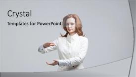  Presentation with qigong - Presentation theme featuring qigong - woman holding something in hands background and a  colored foreground