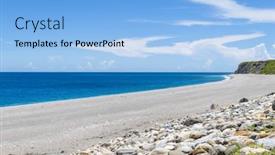  Presentation with taiwan - Presentation theme enhanced with qixingtan-beach-in-hualien background and a light blue colored foreground