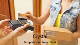  Presentation with courier - Amazing PPT layouts having qr - young woman appending signature backdrop and a yellow colored foreground