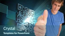  Presentation with code - Cool new theme with qr code - composite image of fisheye view backdrop and a ocean colored foreground