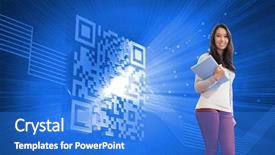  Presentation with computer room - PPT theme featuring many ripe red and yellow apples collected in brown wicker basket front view closeup background and a violet colored foreground