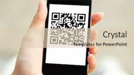  Presentation with code - PPT theme consisting of qr code on mobile background and a lemonade colored foreground