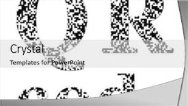  Presentation with code - Presentation enhanced with qr code textured inscription background and a light gray colored foreground