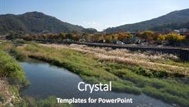  Presentation with next - Slide deck with qran - river that ran next background and a dark gray colored foreground