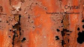  Presentation with texture - Theme consisting of qran - very rusty corroded metal texture background and a  colored foreground