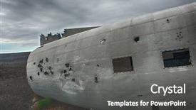  Presentation with fuel - Theme featuring qran - wreck of a us military background and a dark gray colored foreground