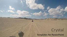  Presentation with safari - Slide set enhanced with quad-trip-on-the-african background and a coral colored foreground