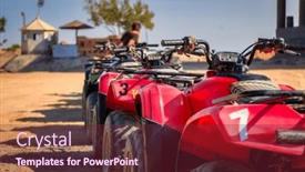  Presentation with egipt - PPT theme with quad-trip-on-the-desert background and a tawny brown colored foreground