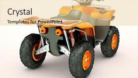  Presentation with bike - Theme having quadbike - sports quad bike background and a lemonade colored foreground