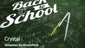  Presentation with compass - Slide deck consisting of quadratic - 3d image of drawing compass background and a tawny brown colored foreground