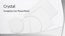  Presentation with shape - Presentation design consisting of quadratic - abstract shape at white background background and a white colored foreground