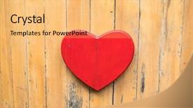  Presentation with valentine - Theme having quadratic - alentine day red heart background and a yellow colored foreground