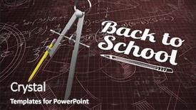  Presentation with compass - Slide deck consisting of quadratic - digitally generated image of drawing background and a wine colored foreground