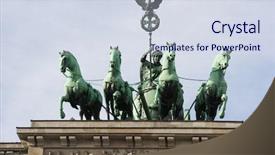  Presentation with top fiesta - Cool new slide deck with quadriga-on-the-top backdrop and a sky blue colored foreground