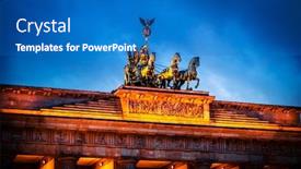  Presentation with illumination - Cool new theme with quadriga-on-top-of-brandenburger backdrop and a teal colored foreground