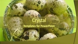  Presentation with protein - Amazing presentation theme having quail eggs in basket textured backdrop and a tawny brown colored foreground