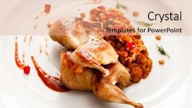  Presentation with quail - Audience pleasing PPT layouts consisting of quail with lentil backdrop and a coral colored foreground