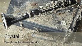  Presentation with earthquake - Theme having quake - aftermath of earthquake background and a light gray colored foreground