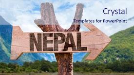  Presentation with quake - Colorful PPT theme enhanced with quake - nepal wooden sign with nature backdrop and a sky blue colored foreground