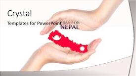  Presentation with quake - Slides having quake - pray for nepal earthquake crisis background and a sky blue colored foreground