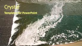  Presentation with runoff - Amazing slides having quaker lake darin water runoff backdrop and a violet colored foreground