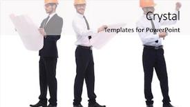  Presentation with growth - PPT layouts with qualified architect in an orange background and a  colored foreground