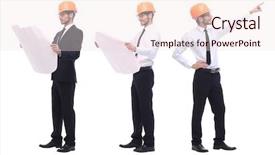  Presentation with housing growth - Cool new presentation with qualified architect in an orange backdrop and a sky blue colored foreground