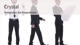  Presentation with growth - Colorful PPT theme enhanced with qualified architect in an orange backdrop and a  colored foreground