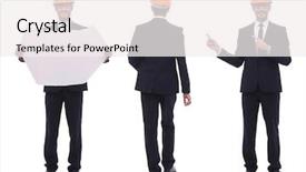  Presentation with growth - PPT theme having qualified architect in an orange background and a white colored foreground