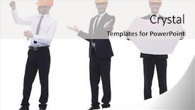  Presentation with growth and development - Cool new slide deck with qualified architect in an orange backdrop and a white colored foreground