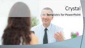  Presentation with lawyer client - Beautiful presentation theme featuring qualified lawyer talking to client backdrop and a white colored foreground