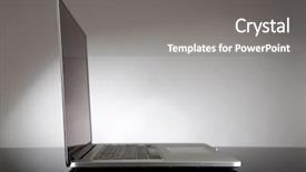  Presentation with laptop computers around the world backgroun - Beautiful slides featuring qualitative - laptop on gray background backdrop and a gray colored foreground