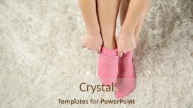  Presentation with top view of candles - Slides having qualitative - woman putting on socks top background and a lemonade colored foreground