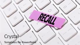  Presentation with alert - PPT layouts with quality alert - recall background and a light gray colored foreground