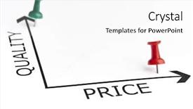  Presentation with price - Presentation having quality and price chart background and a white colored foreground