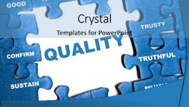  Presentation with blue puzzle pieces - Slide deck consisting of quality blue puzzle pieces assembled background and a light blue colored foreground