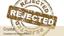  Presentation with stamp - PPT theme having quality control - grunge stamp with word rejected background and a lemonade colored foreground